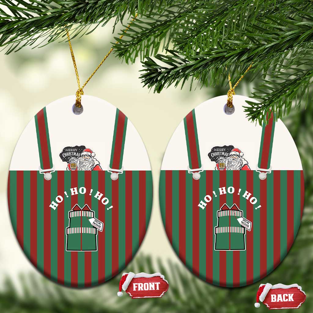 Stay With My Pig Christmas Ceramic Ornament Xmas Holiday Patterns - Wonder Print Shop