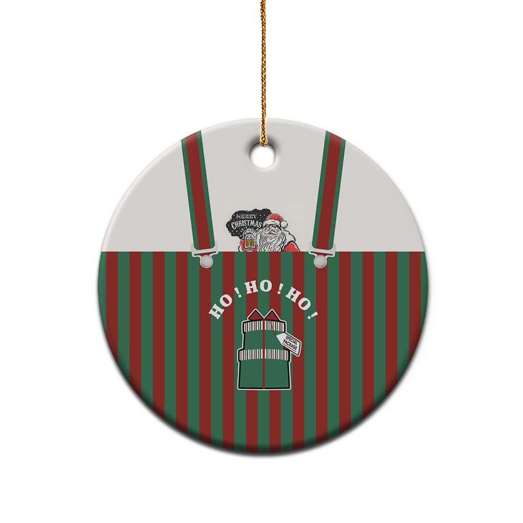 Stay With My Pig Christmas Ceramic Ornament Xmas Holiday Patterns - Wonder Print Shop