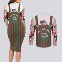 Stay With My Pig Christmas Christmas Couples Matching Long Sleeve Bodycon Dress and Long Sleeve Button Shirt Xmas Holiday Patterns - Wonder Print Shop