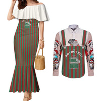 Stay With My Pig Christmas Christmas Couples Matching Mermaid Dress and Long Sleeve Button Shirt Xmas Holiday Patterns - Wonder Print Shop
