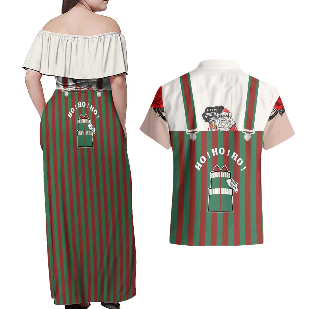 Stay With My Pig Christmas Christmas Couples Matching Off Shoulder Maxi Dress and Hawaiian Shirt Xmas Holiday Patterns - Wonder Print Shop
