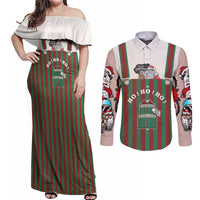 Stay With My Pig Christmas Christmas Couples Matching Off Shoulder Maxi Dress and Long Sleeve Button Shirt Xmas Holiday Patterns - Wonder Print Shop