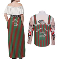 Stay With My Pig Christmas Christmas Couples Matching Off Shoulder Maxi Dress and Long Sleeve Button Shirt Xmas Holiday Patterns - Wonder Print Shop