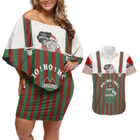 Stay With My Pig Christmas Christmas Couples Matching Off Shoulder Short Dress and Hawaiian Shirt Xmas Holiday Patterns - Wonder Print Shop