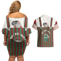 Stay With My Pig Christmas Christmas Couples Matching Off Shoulder Short Dress and Hawaiian Shirt Xmas Holiday Patterns - Wonder Print Shop