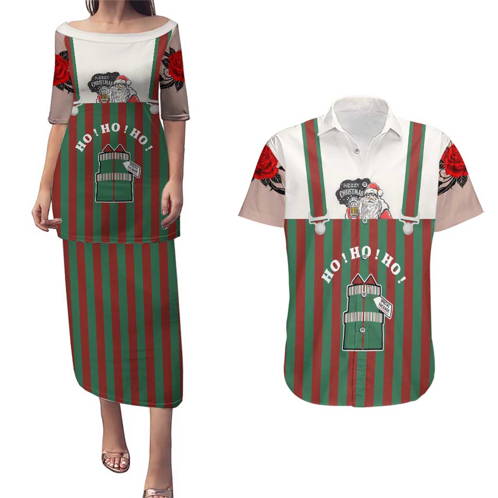 Stay With My Pig Christmas Christmas Couples Matching Puletasi and Hawaiian Shirt Xmas Holiday Patterns - Wonder Print Shop