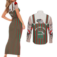 Stay With My Pig Christmas Christmas Couples Matching Short Sleeve Bodycon Dress and Long Sleeve Button Shirt Xmas Holiday Patterns - Wonder Print Shop