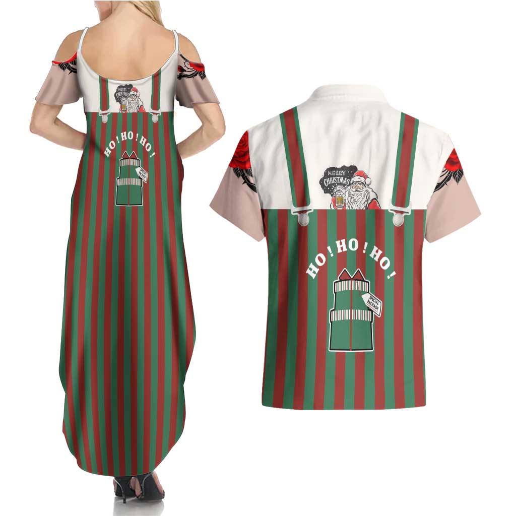 Stay With My Pig Christmas Christmas Couples Matching Summer Maxi Dress and Hawaiian Shirt Xmas Holiday Patterns - Wonder Print Shop