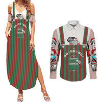 Stay With My Pig Christmas Christmas Couples Matching Summer Maxi Dress and Long Sleeve Button Shirt Xmas Holiday Patterns - Wonder Print Shop
