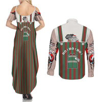 Stay With My Pig Christmas Christmas Couples Matching Summer Maxi Dress and Long Sleeve Button Shirt Xmas Holiday Patterns - Wonder Print Shop