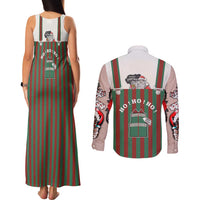Stay With My Pig Christmas Christmas Couples Matching Tank Maxi Dress and Long Sleeve Button Shirt Xmas Holiday Patterns - Wonder Print Shop