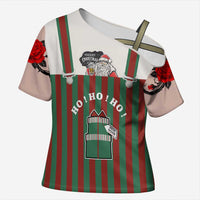Stay With My Pig Christmas Christmas Cross Shoulder Shirt Xmas Holiday Patterns - Wonder Print Shop