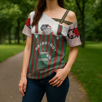 Stay With My Pig Christmas Christmas Cross Shoulder Shirt Xmas Holiday Patterns - Wonder Print Shop