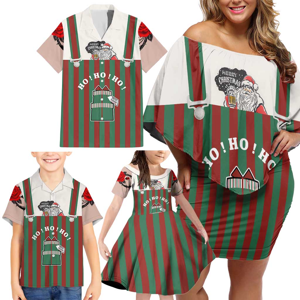 Stay With My Pig Christmas Christmas Family Matching Off Shoulder Short Dress and Hawaiian Shirt Xmas Holiday Patterns - Wonder Print Shop
