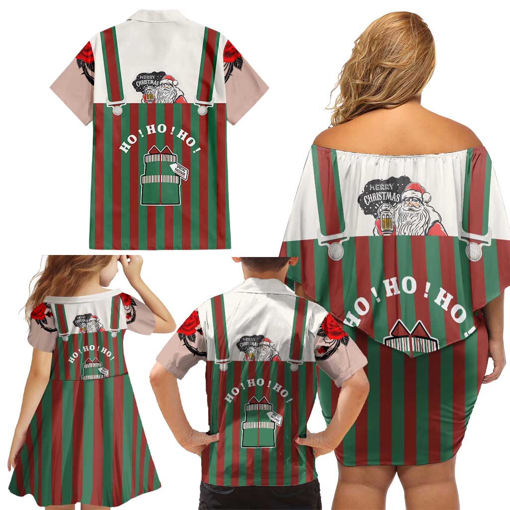 Stay With My Pig Christmas Christmas Family Matching Off Shoulder Short Dress and Hawaiian Shirt Xmas Holiday Patterns - Wonder Print Shop