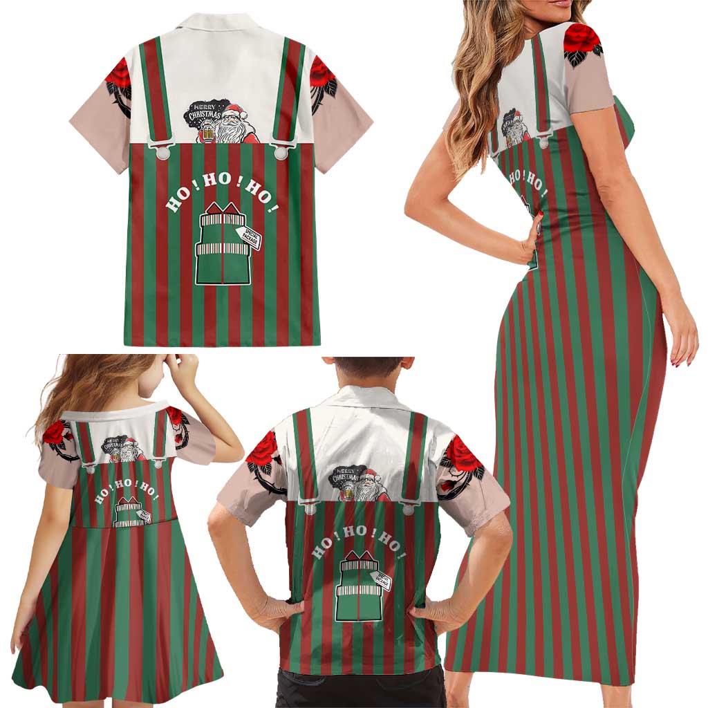 Stay With My Pig Christmas Christmas Family Matching Short Sleeve Bodycon Dress and Hawaiian Shirt Xmas Holiday Patterns - Wonder Print Shop
