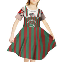 Stay With My Pig Christmas Christmas Kid Short Sleeve Dress Xmas Holiday Patterns - Wonder Print Shop