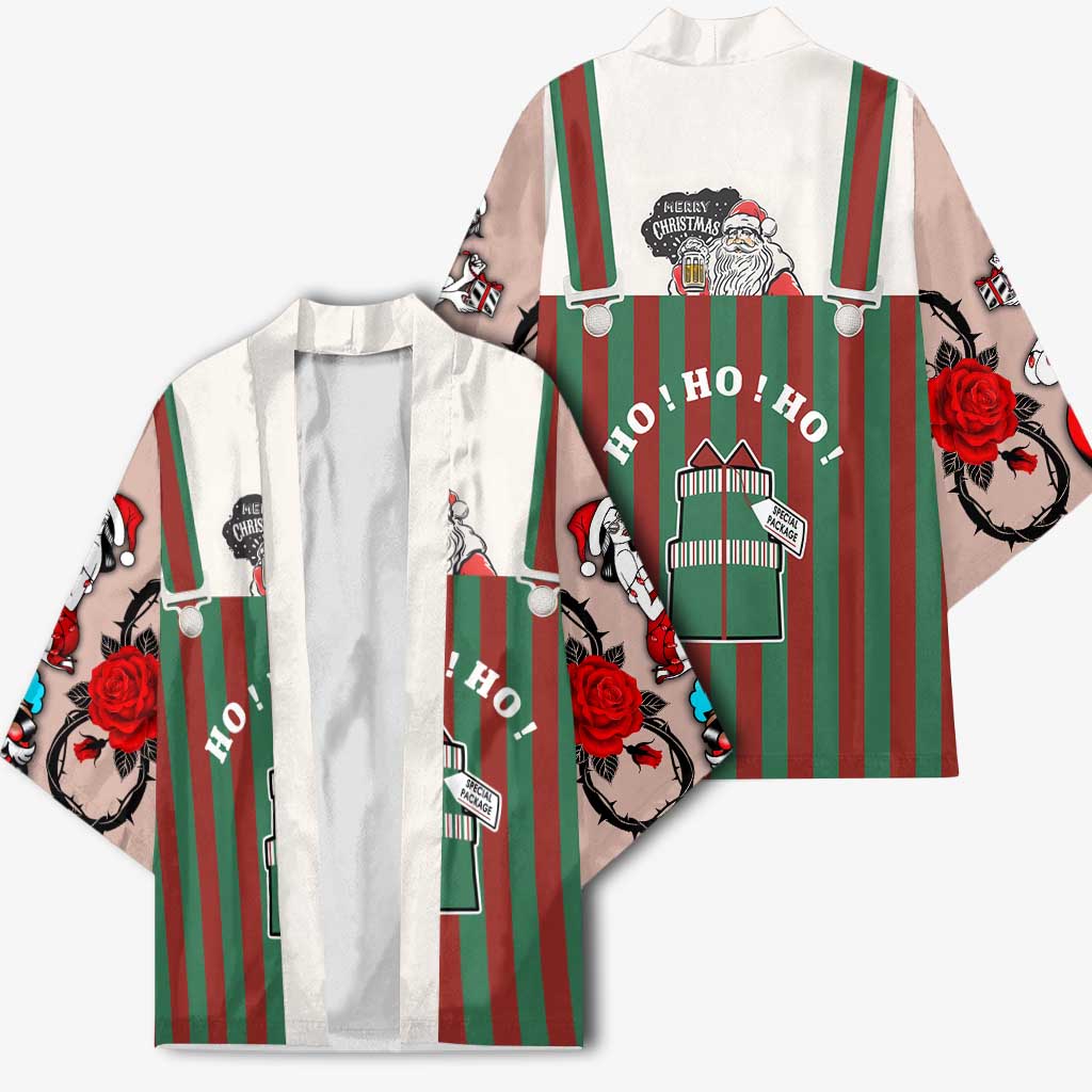 Stay With My Pig Christmas Christmas Kimono Xmas Holiday Patterns - Wonder Print Shop