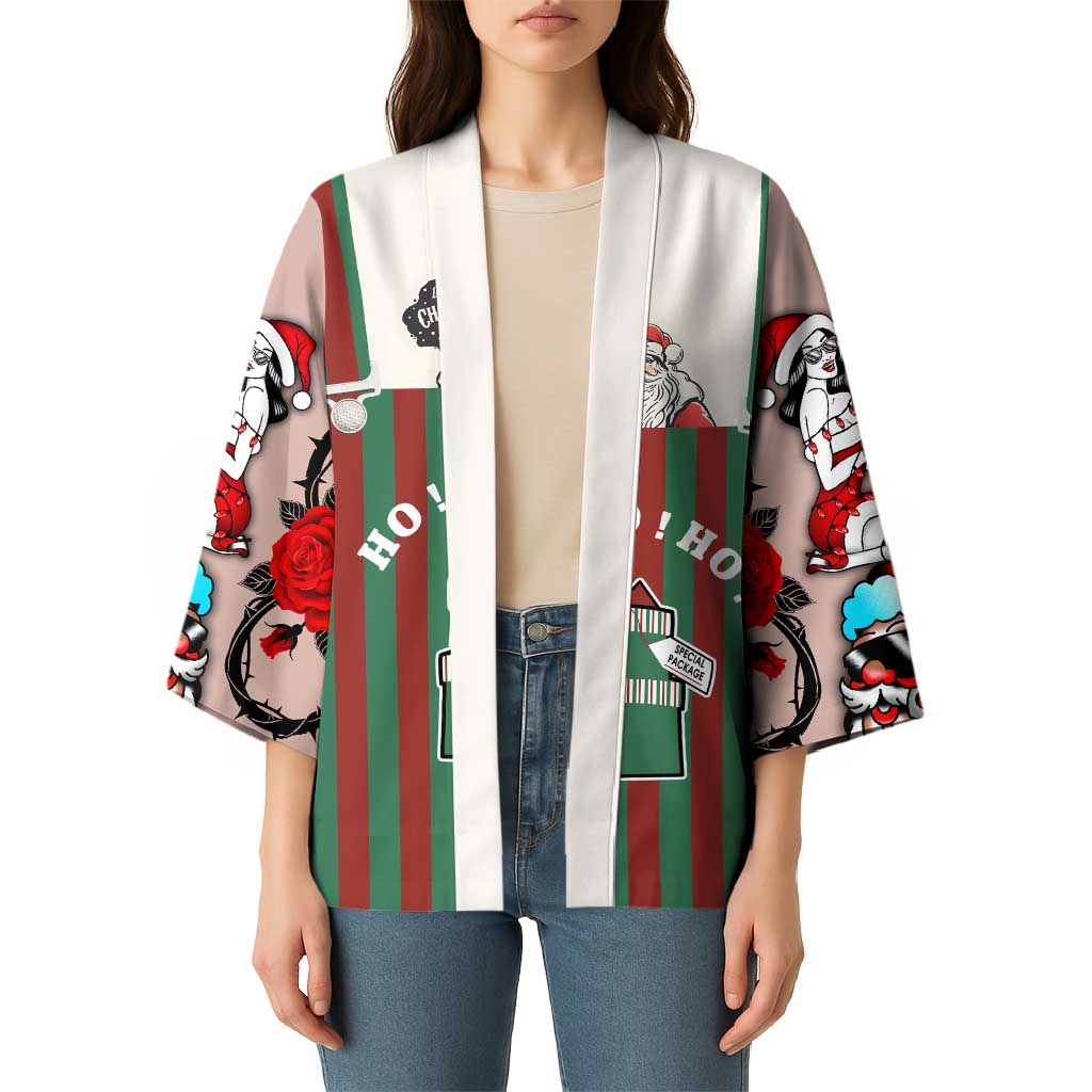 Stay With My Pig Christmas Christmas Kimono Xmas Holiday Patterns - Wonder Print Shop