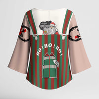 Stay With My Pig Christmas Christmas Kimono Sleeve Blouse Xmas Holiday Patterns - Wonder Print Shop