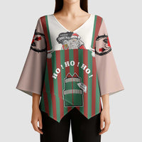 Stay With My Pig Christmas Christmas Kimono Sleeve Blouse Xmas Holiday Patterns - Wonder Print Shop