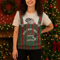 Stay With My Pig Christmas Christmas Knitted V-Neck Vest Xmas Holiday Patterns - Wonder Print Shop