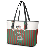 Stay With My Pig Christmas Christmas Leather Tote Bag Xmas Holiday Patterns - Wonder Print Shop
