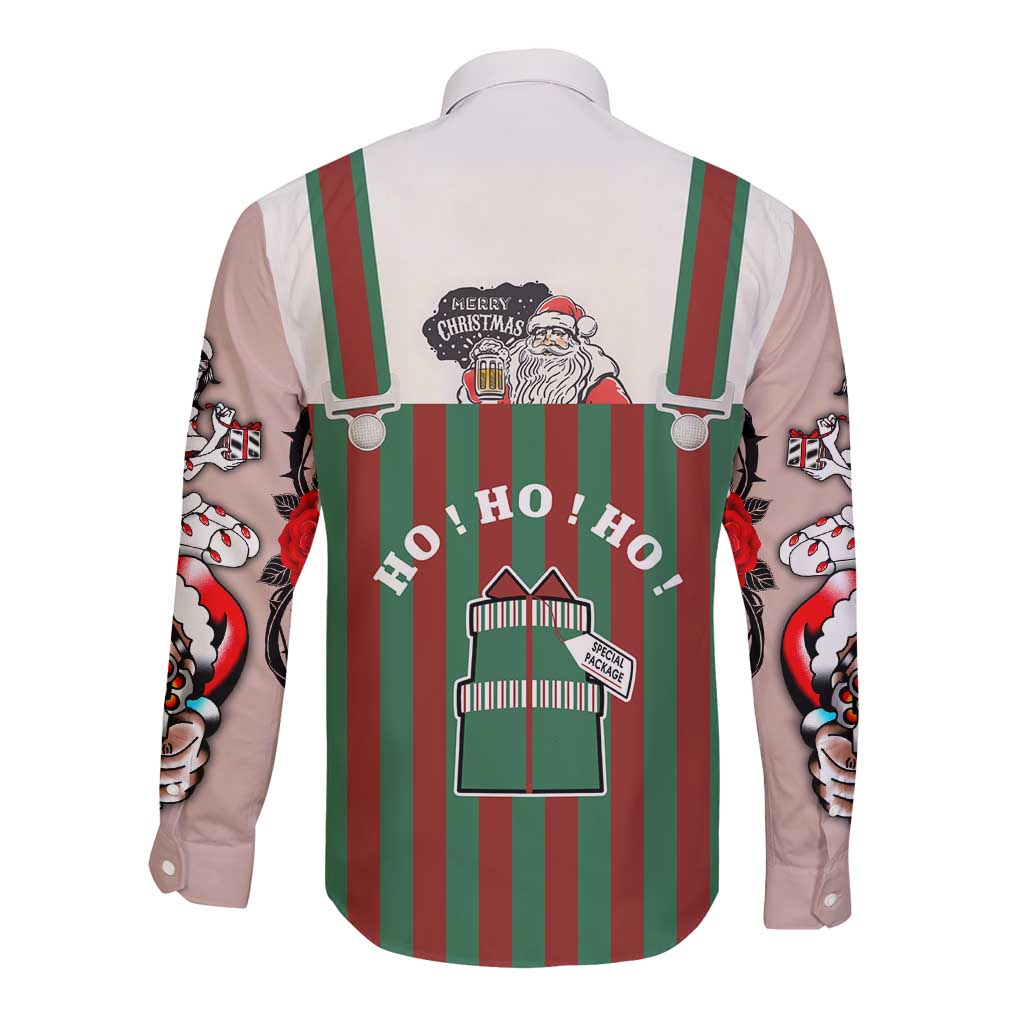 Stay With My Pig Christmas Christmas Long Sleeve Button Shirt Xmas Holiday Patterns - Wonder Print Shop