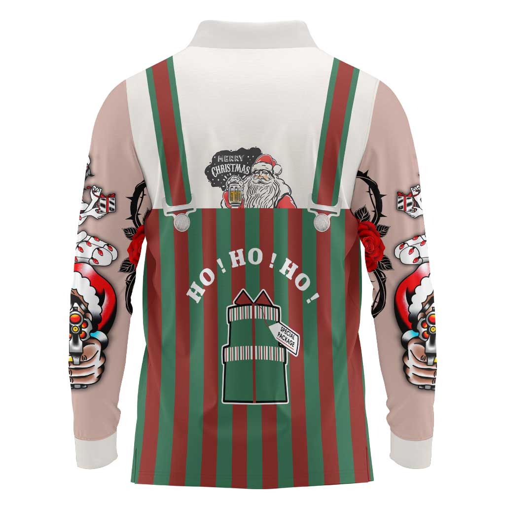 Stay With My Pig Christmas Christmas Long Sleeve Polo Shirt Xmas Holiday Patterns - Wonder Print Shop