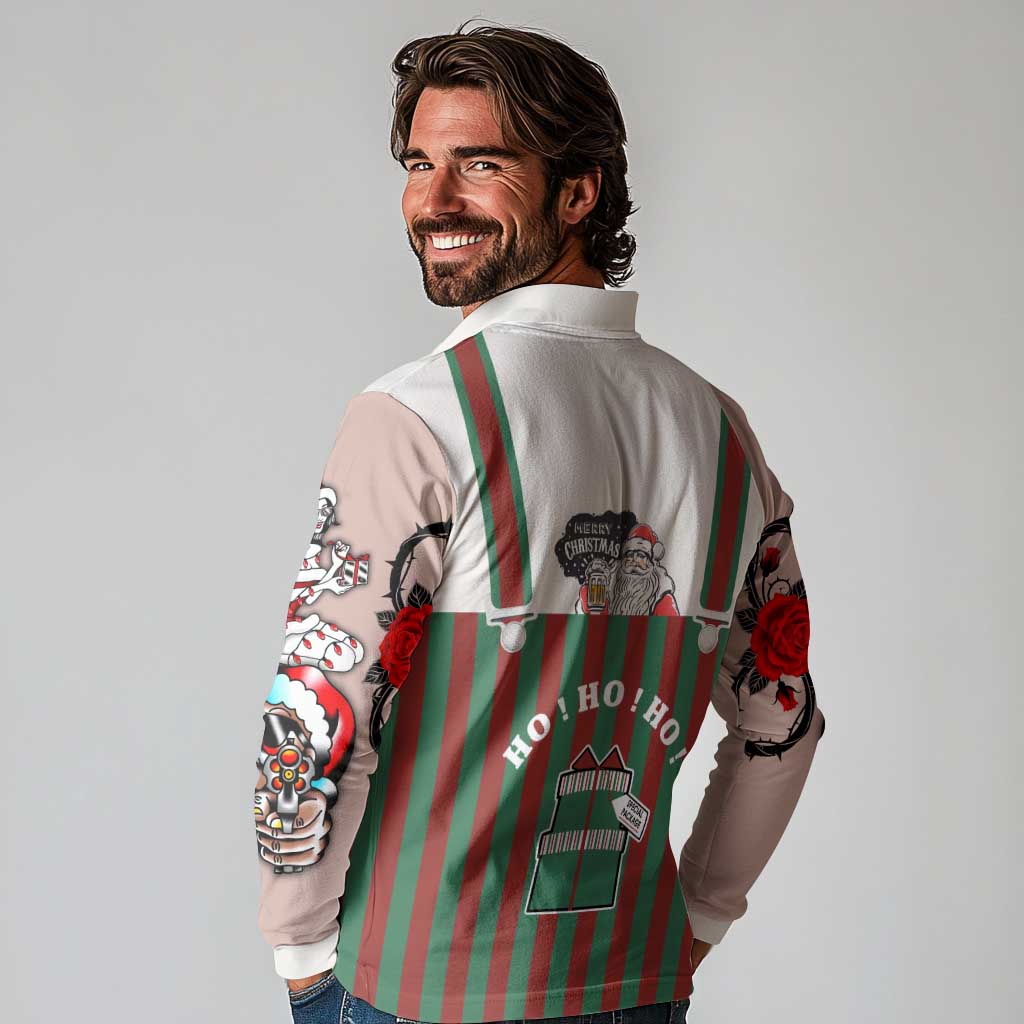Stay With My Pig Christmas Christmas Long Sleeve Polo Shirt Xmas Holiday Patterns - Wonder Print Shop