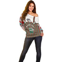 Stay With My Pig Christmas Christmas Off Shoulder Sweater Xmas Holiday Patterns - Wonder Print Shop