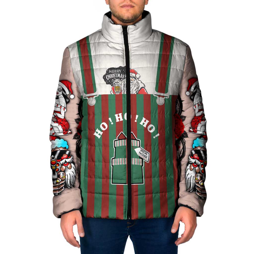 Stay With My Pig Christmas Christmas Padded Jacket Xmas Holiday Patterns - Wonder Print Shop