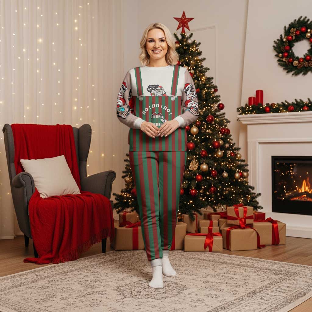 Stay With My Pig Christmas Christmas Pajama Set Xmas Holiday Patterns - Wonder Print Shop