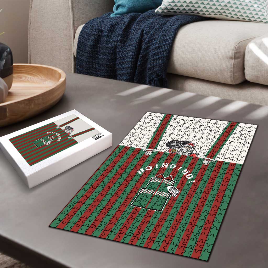 Stay With My Pig Christmas Christmas Puzzle Xmas Holiday Patterns - Wonder Print Shop