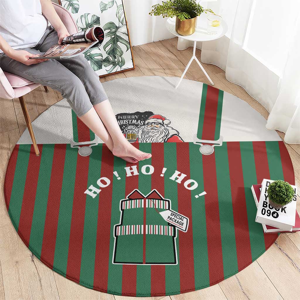 Stay With My Pig Christmas Christmas Round Carpet Xmas Holiday Patterns - Wonder Print Shop