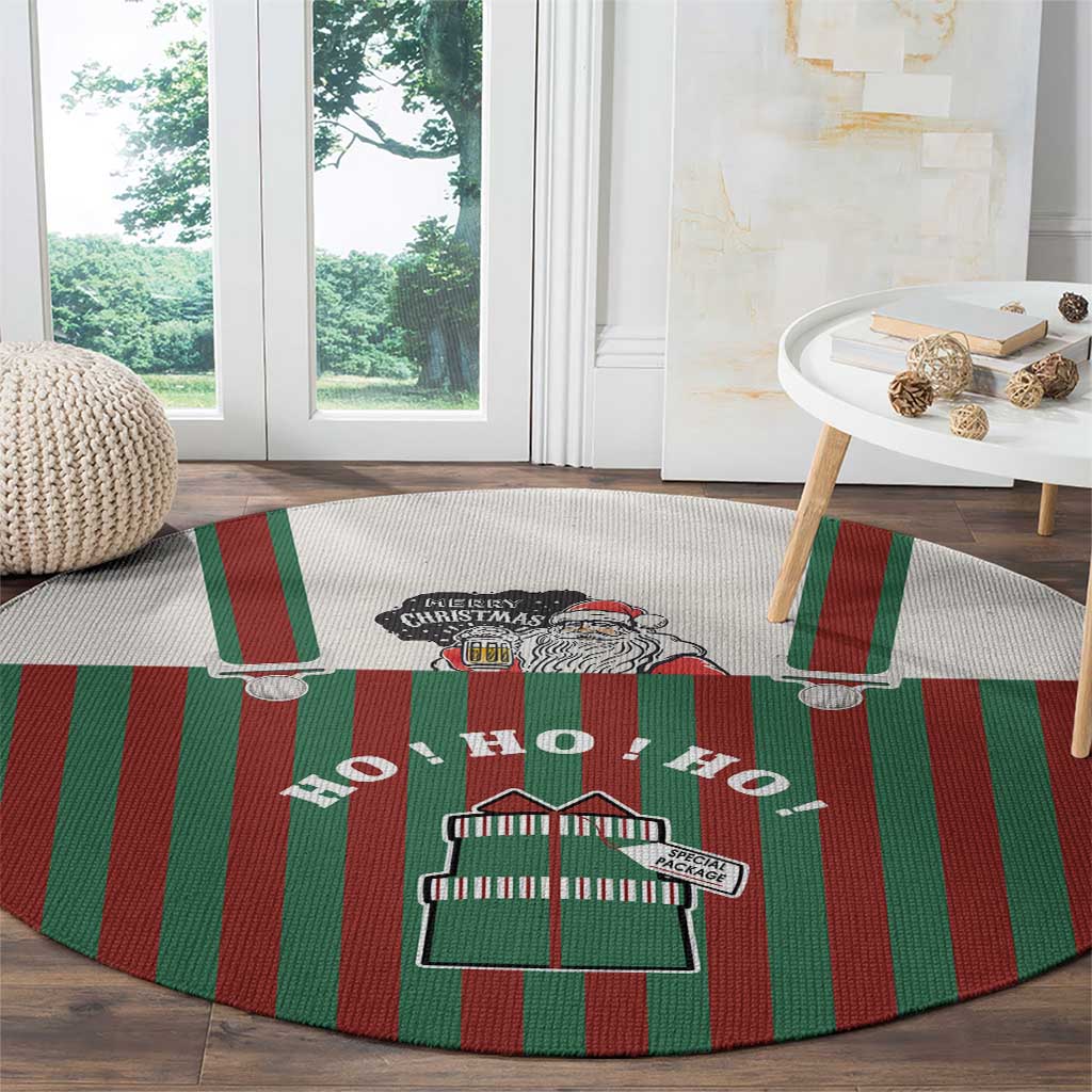 Stay With My Pig Christmas Christmas Round Carpet Xmas Holiday Patterns - Wonder Print Shop