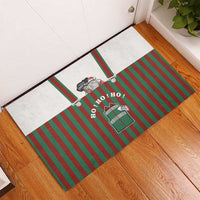 Stay With My Pig Christmas Christmas Rubber Doormat Xmas Holiday Patterns - Wonder Print Shop