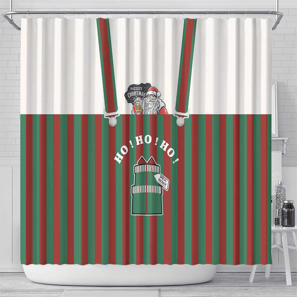 Stay With My Pig Christmas Christmas Shower Curtain Xmas Holiday Patterns - Wonder Print Shop
