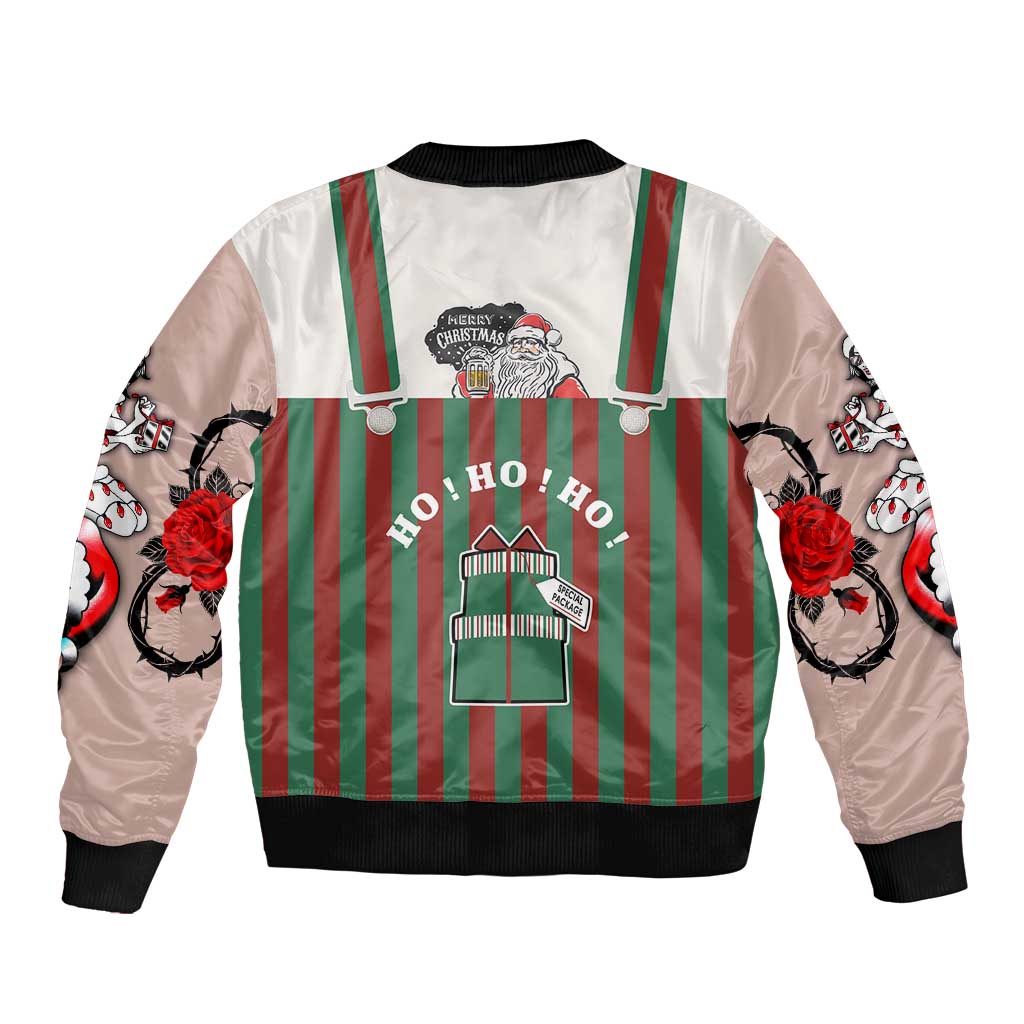 Stay With My Pig Christmas Christmas Sleeve Zip Bomber Jacket Xmas Holiday Patterns - Wonder Print Shop