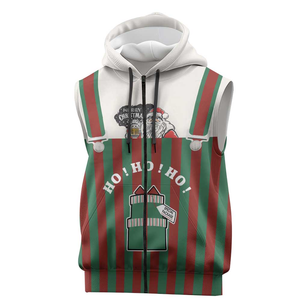 Stay With My Pig Christmas Christmas Sleeveless Zip Hoodie Xmas Holiday Patterns - Wonder Print Shop