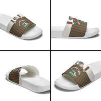 Stay With My Pig Christmas Christmas Slide Sandals Xmas Holiday Patterns - Wonder Print Shop