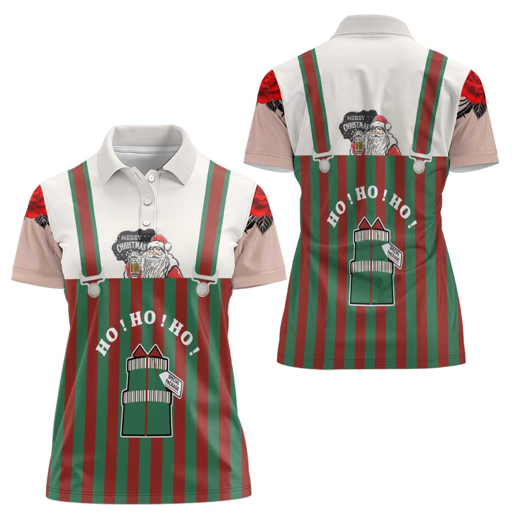 Stay With My Pig Christmas Christmas Women Polo Shirt Xmas Holiday Patterns - Wonder Print Shop