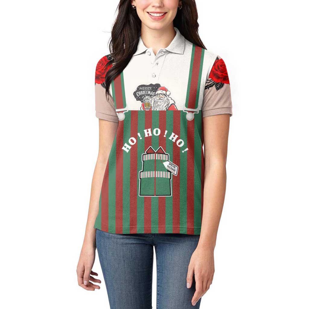 Stay With My Pig Christmas Christmas Women Polo Shirt Xmas Holiday Patterns - Wonder Print Shop