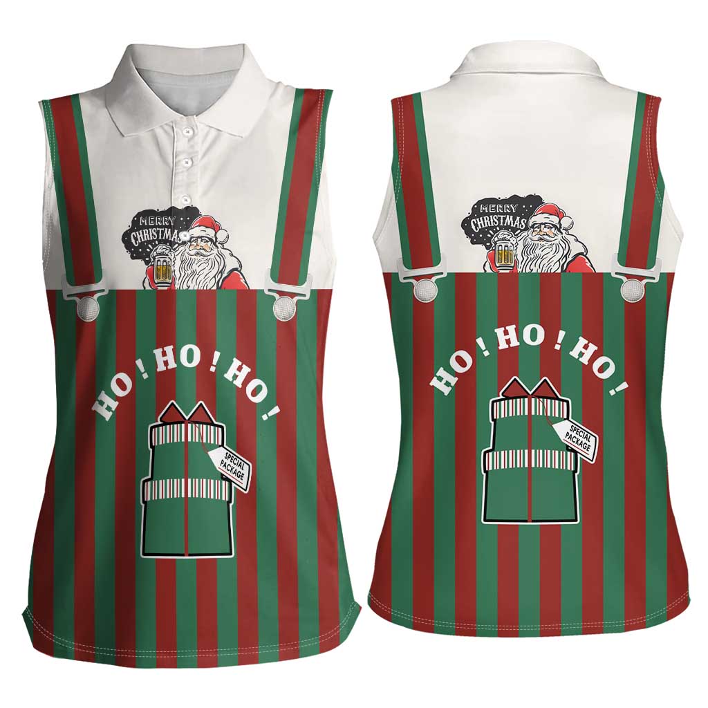 Stay With My Pig Christmas Christmas Women Sleeveless Polo Shirt Xmas Holiday Patterns - Wonder Print Shop
