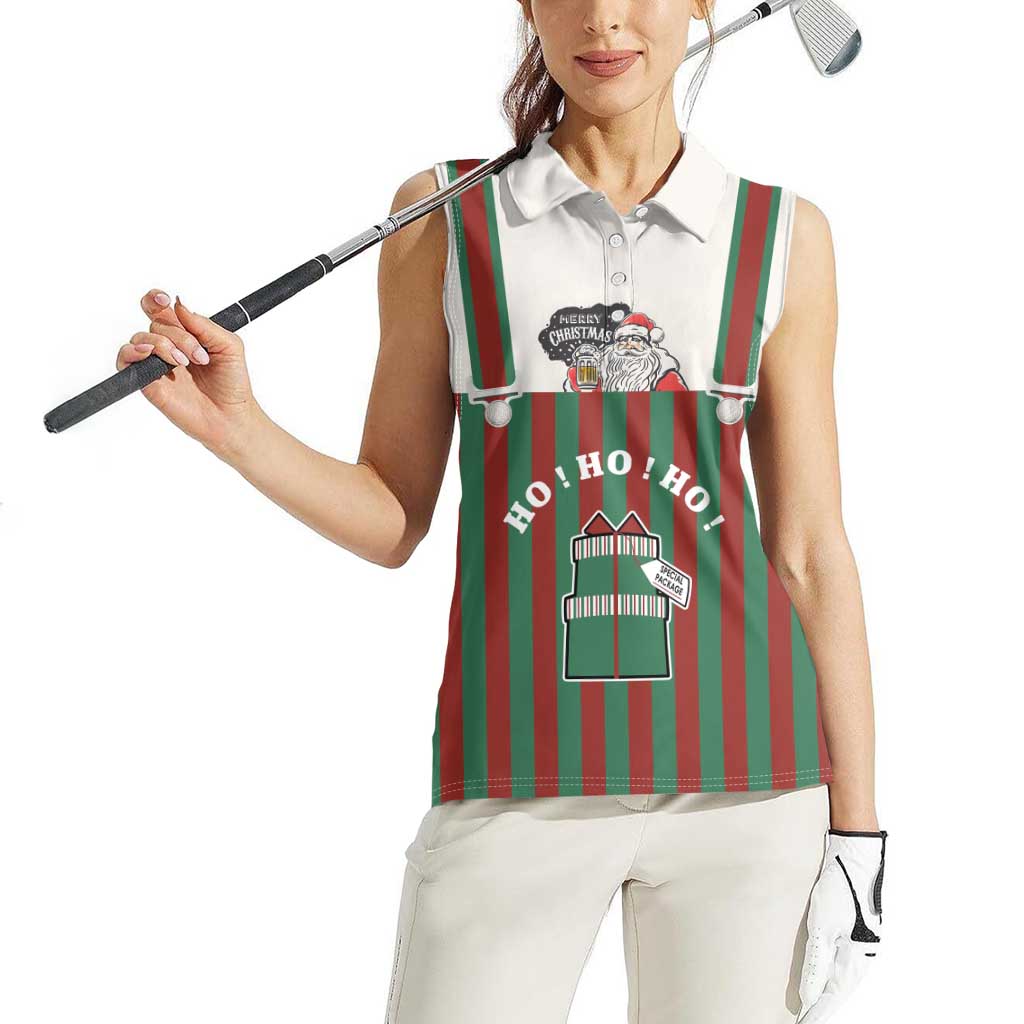 Stay With My Pig Christmas Christmas Women Sleeveless Polo Shirt Xmas Holiday Patterns - Wonder Print Shop