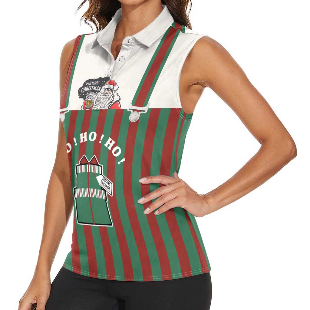 Stay With My Pig Christmas Christmas Women Sleeveless Polo Shirt Xmas Holiday Patterns - Wonder Print Shop