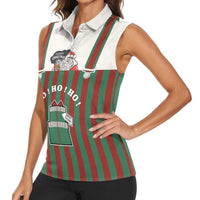 Stay With My Pig Christmas Christmas Women Sleeveless Polo Shirt Xmas Holiday Patterns - Wonder Print Shop