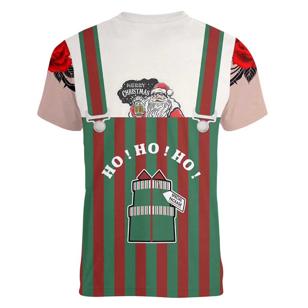 Stay With My Pig Christmas Christmas Women V-Neck T-Shirt Xmas Holiday Patterns - Wonder Print Shop