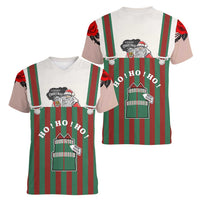 Stay With My Pig Christmas Christmas Women V-Neck T-Shirt Xmas Holiday Patterns - Wonder Print Shop
