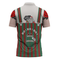 Stay With My Pig Christmas Christmas Zipper Polo Shirt Xmas Holiday Patterns - Wonder Print Shop